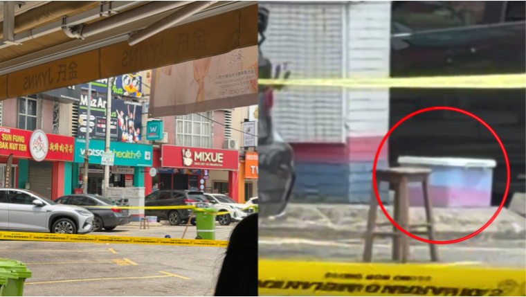 Unit pemusnah bom dikerahkan ke Seri Petaling selepas seorang wanita melaporkan penemuaan sebuah kotak dengan tulisan ‘bom’ di luar premis kedai.